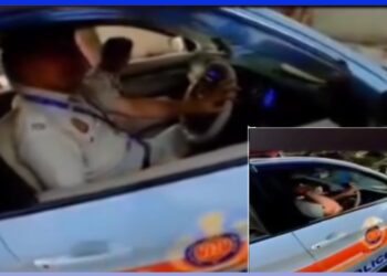 Biker Catches Cop Driving Without Seatbelt and Talking on Phone