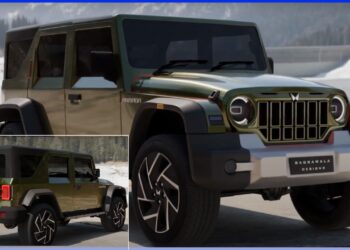 5-door Mahindra Thar Armada Digital Rendering