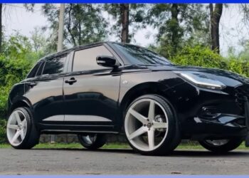 Maruti Swift with 20-inch Alloys