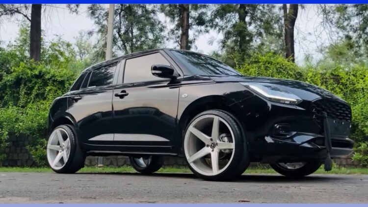 Maruti Swift with 20-inch Alloys