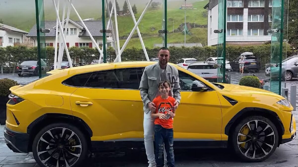 Philipp Plein with his Lamborghini Urus