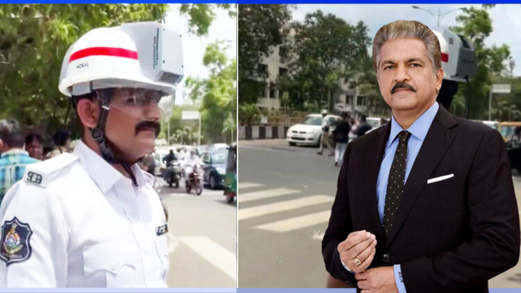 Anand Mahindra Reacts to AC Helmets for Traffic Police