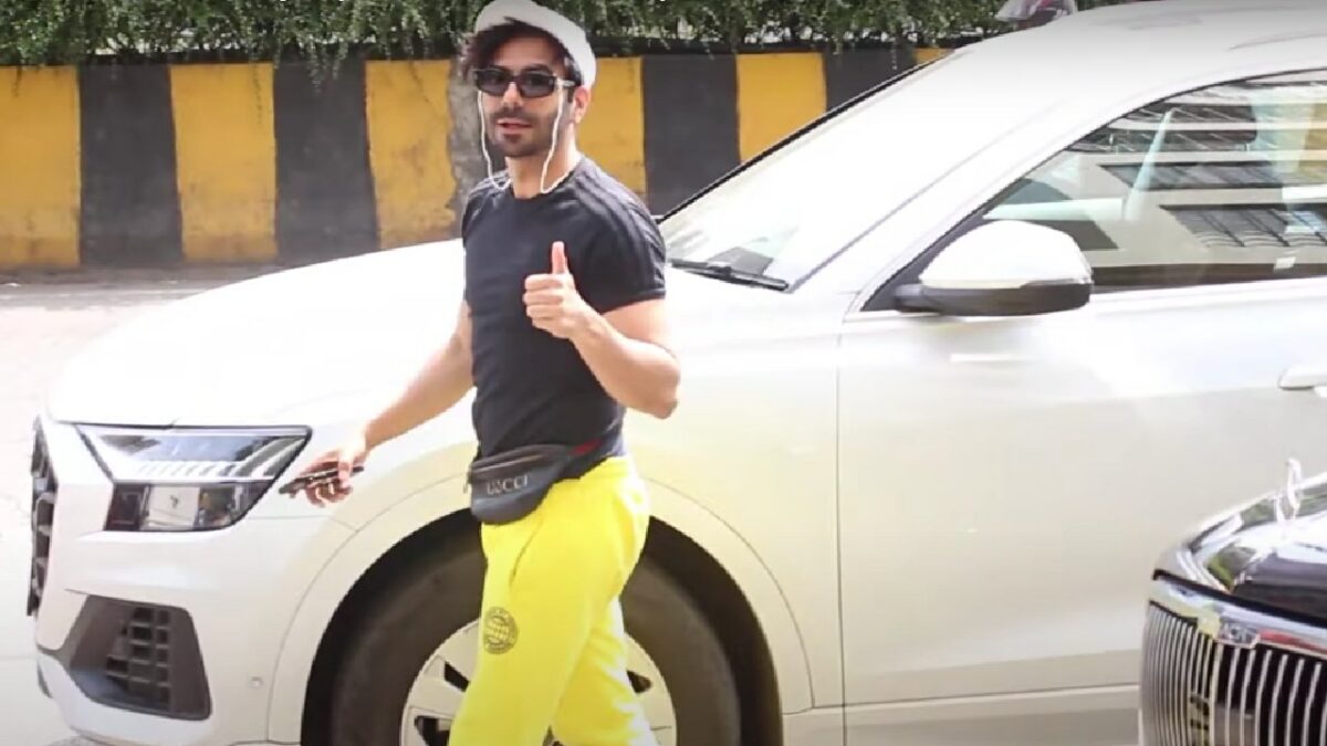 Aparshakti Khurana with his Audi Q8