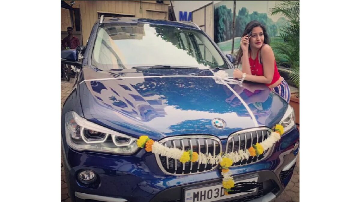 Surbhi Chandna with her BMW X1
