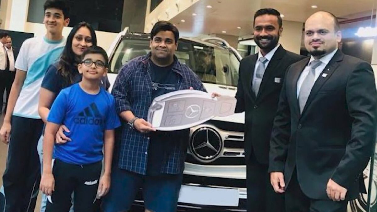 Kiku Sharda with his Mercedes-Benz GLS 350d