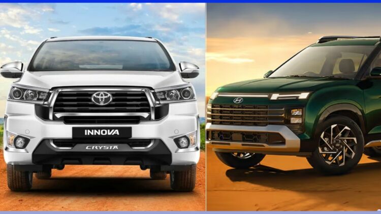 New Hyundai Alcazar vs Toyota Innova Crysta Prices Specs Features Design Comparison