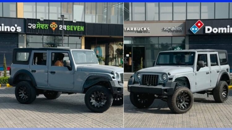 Mahindra Thar 5-door with Aftermarket Alloys
