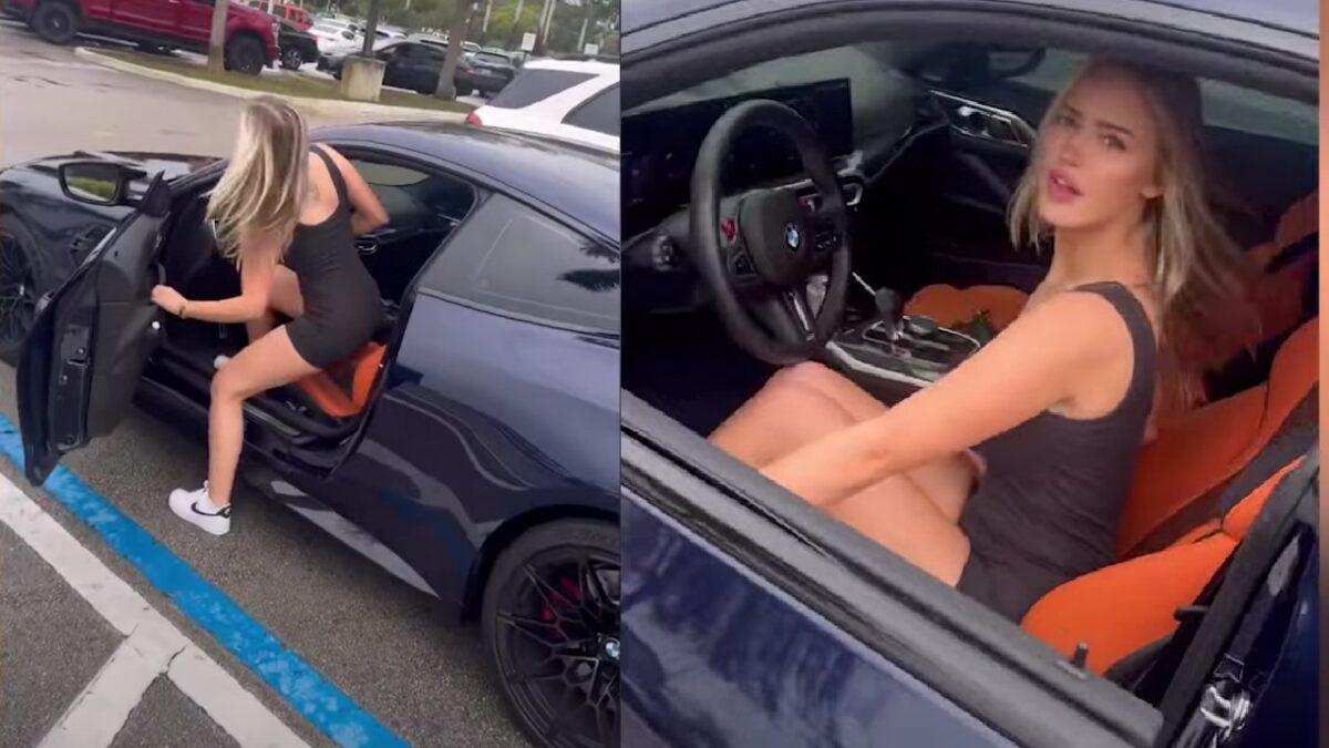 Tana Rain with her BMW M4