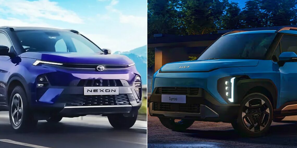 Kia Syros vs Tata Nexon Specs Features Design Dimensions Safety Comparison