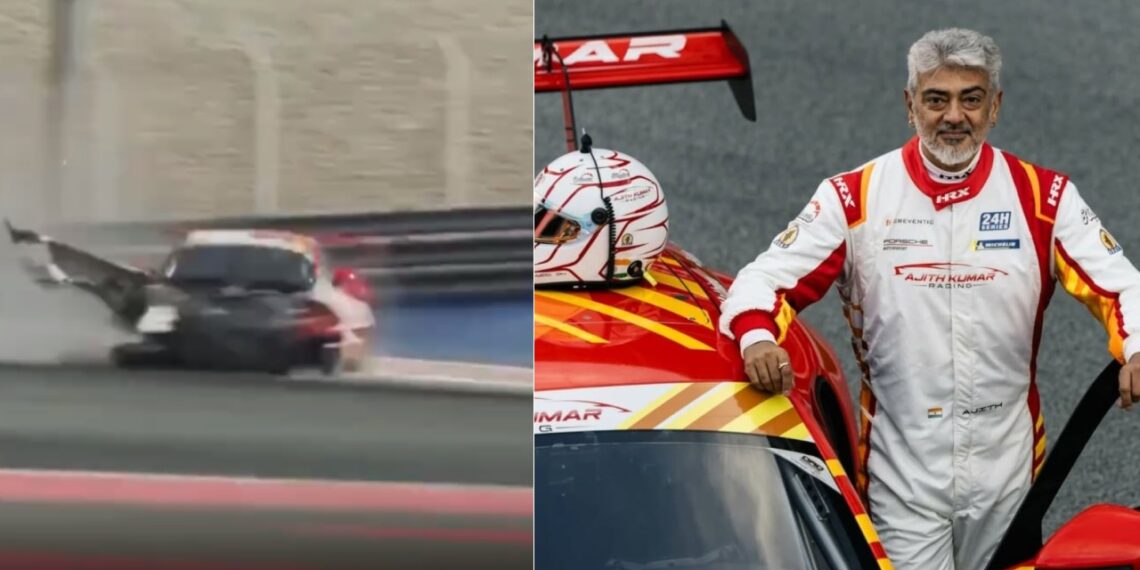 Ajith Kumar Crashes in Dubai
