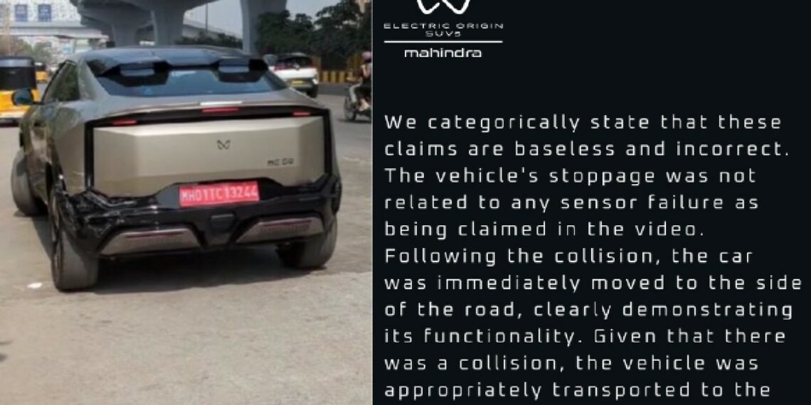 Mahindra BE 6 Crash Due To Sensor Failure Official Statement