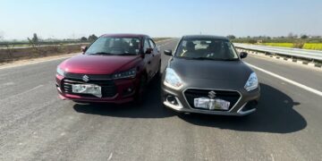 Ola Maruti Dzire vs New Dzire Drag Race
