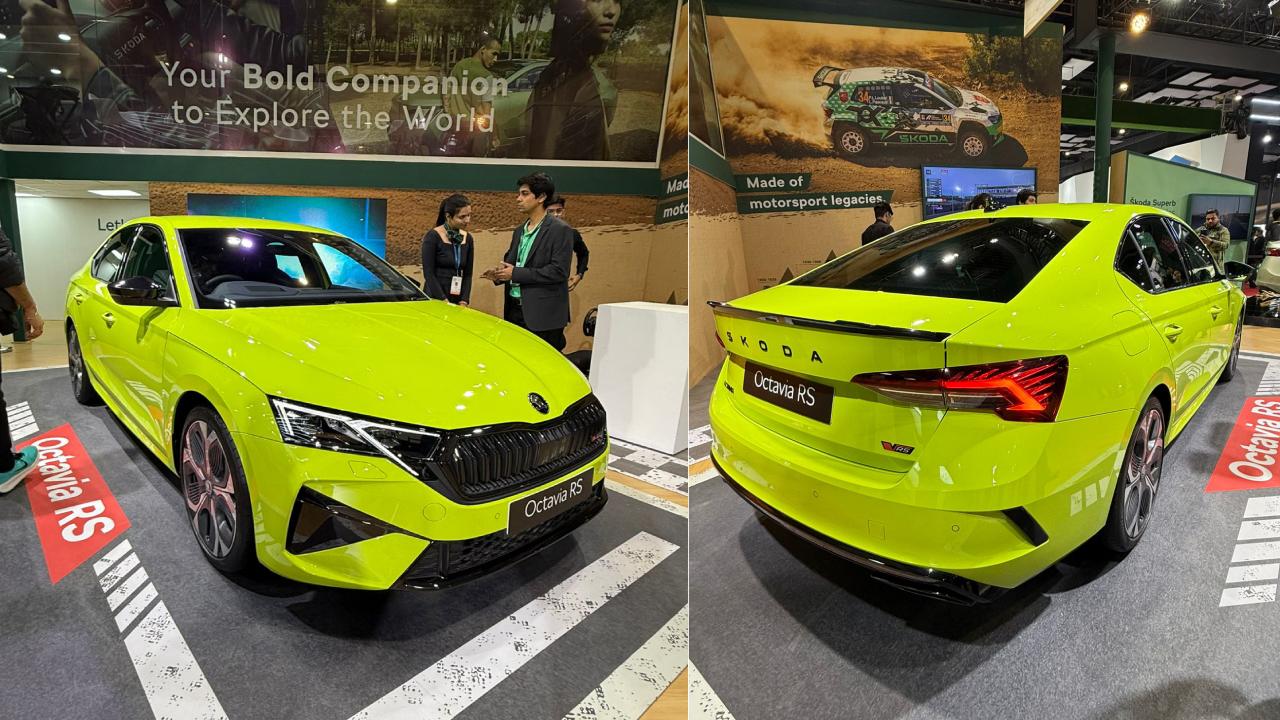 New Skoda Octavia RS Makes India Debut at Bharat Mobility Expo 2025