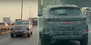 Tata Harrier EV Spotted Testing
