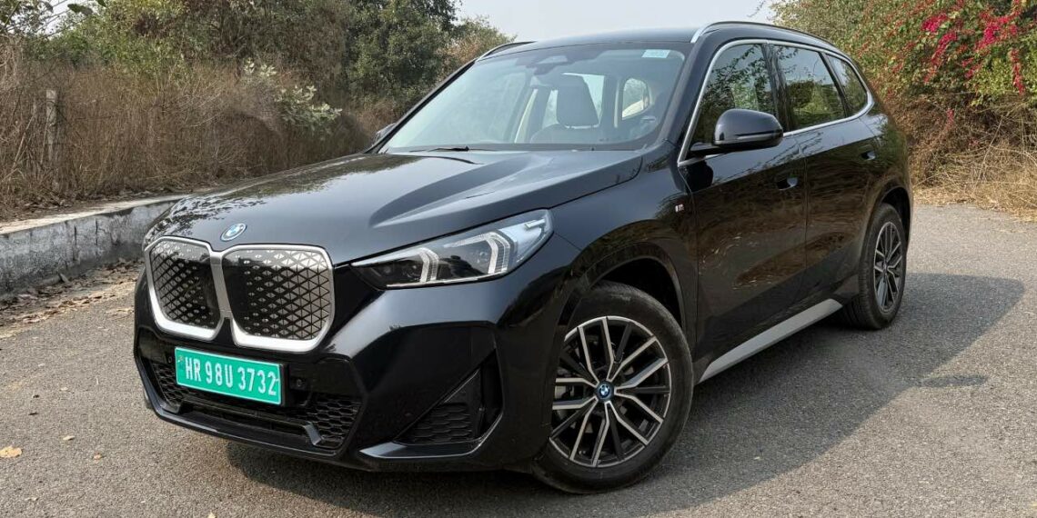 BMW iX1 LWB Test Drive Review Images Front Three Quarters