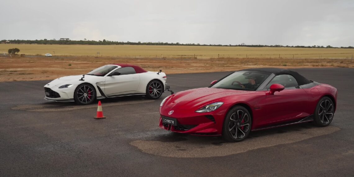 Aston Martin Vantage vs MG Cyberster Drag Race