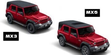 Mahindra Thar Roxx MX3 vs MX5 Comparison
