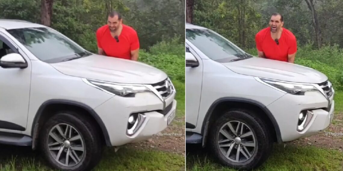 The Great Khali Moves Toyota Fortuner