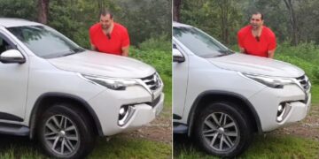 The Great Khali Moves Toyota Fortuner