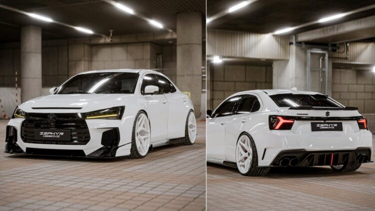 Maruti Dzire Widebody Rendering