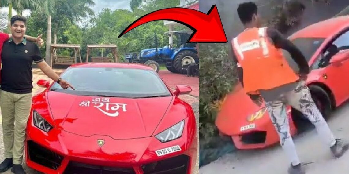 YouTuber Mridul Tiwari Lamborghini Huracan Accident