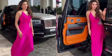 Urvashi Rautela Seen in Rolls Royce Cullinan