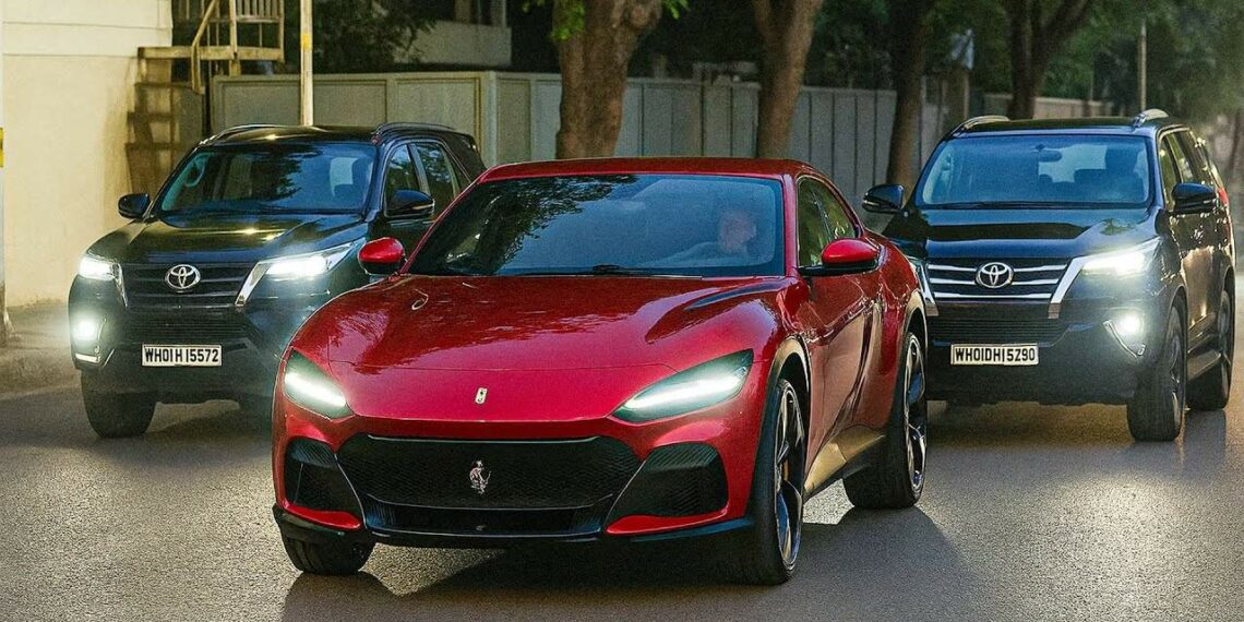 Akash Ambani Seen in Ferrari Purosangue
