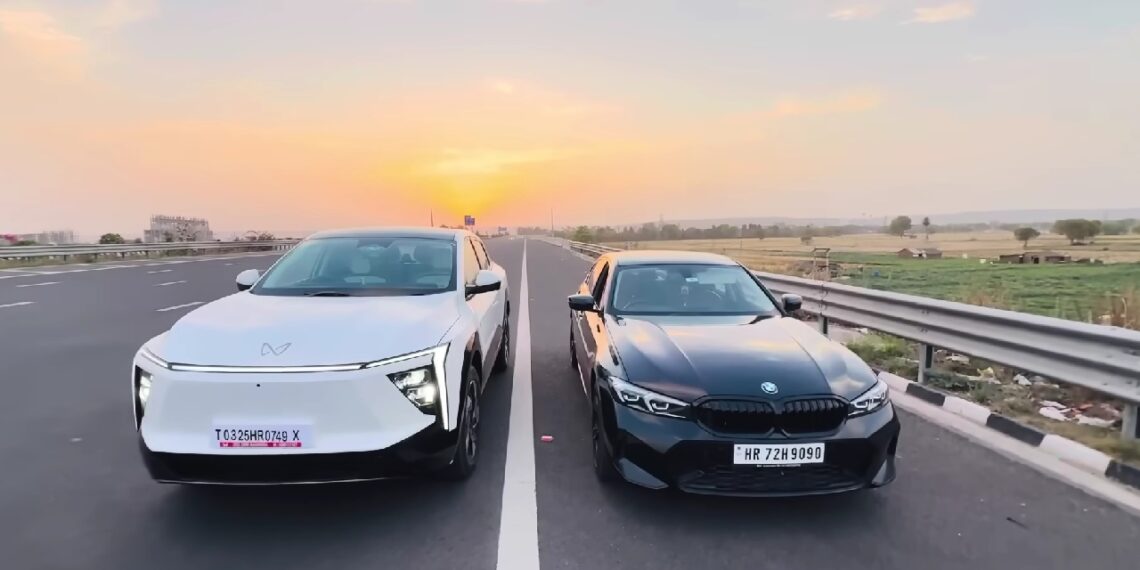 Mahindra XEV 9e vs BMW 330Li Drag Race
