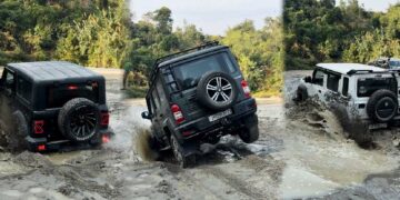 Mud Pit Challenge Force Gurkha Maruti Jimny Mahindra Thar