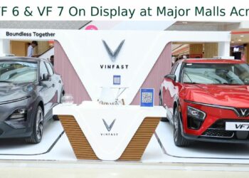Vinfast VF 6 VF 7 display major malls india