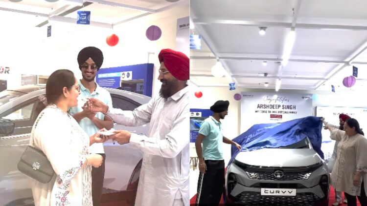 Arshdeep Singh Gifts Tata Curvv to his Mom