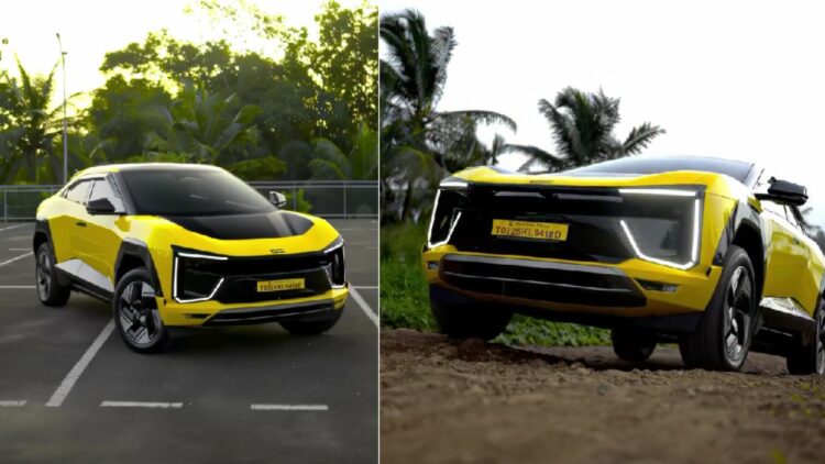 Mahindra BE 6 with Yellow Wrap