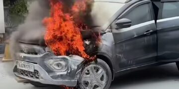 Tata Nexon Catches Fire