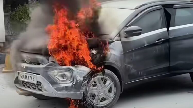 Tata Nexon Catches Fire