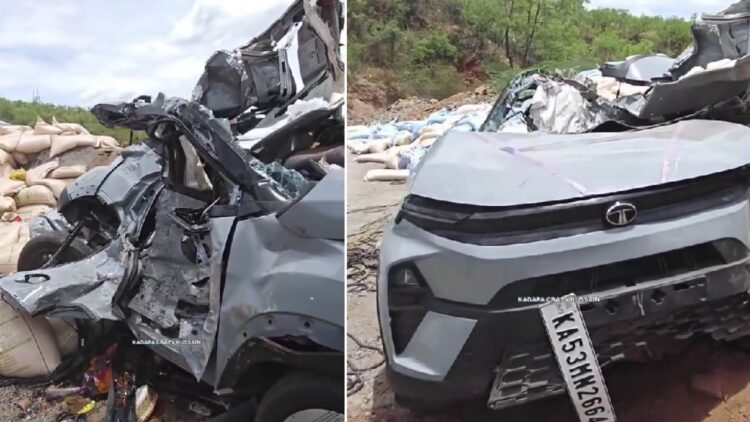 Tata Nexon Major Accident with Lorry