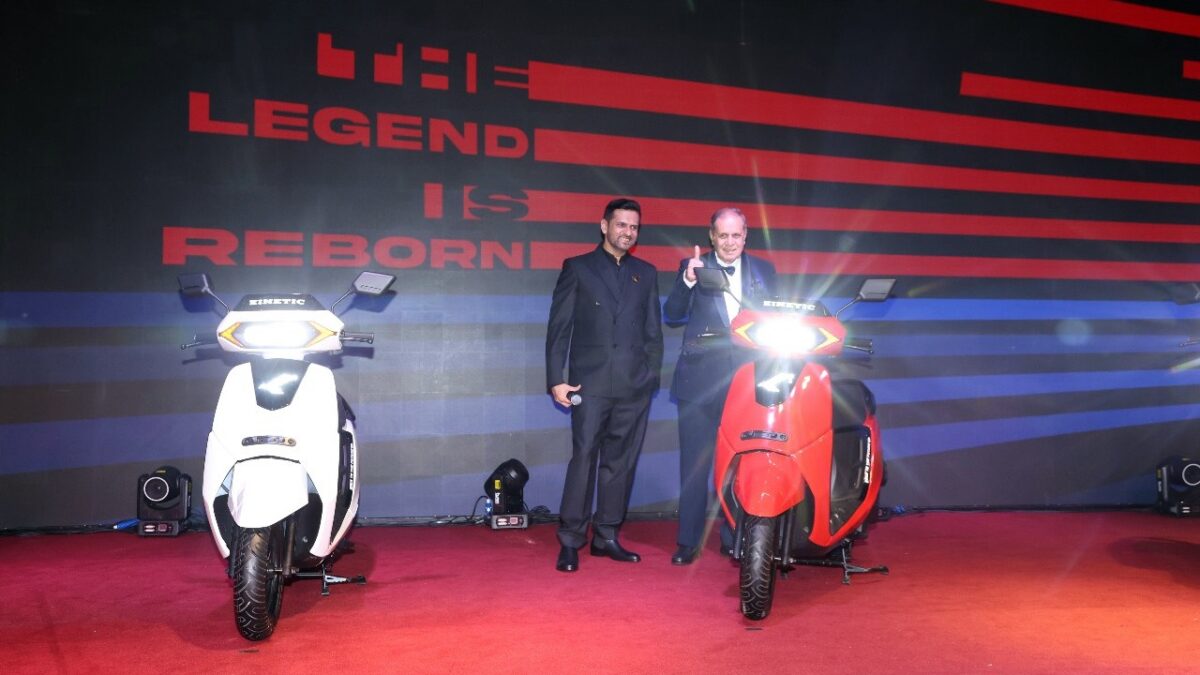 Kinetic DX Electric Scooter Launch - Red White