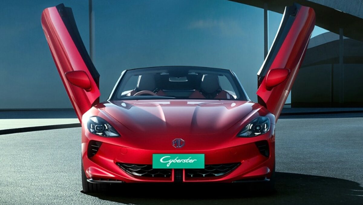 MG Cyberster Front Scissor Doors Open