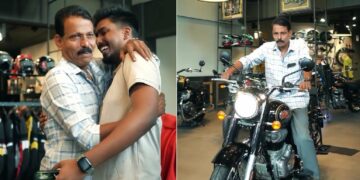 Son Gifts Royal Enfield Bullet to Father