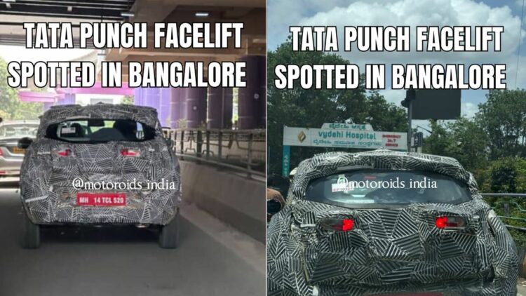 Tata Punch Facelift Spotted Testing