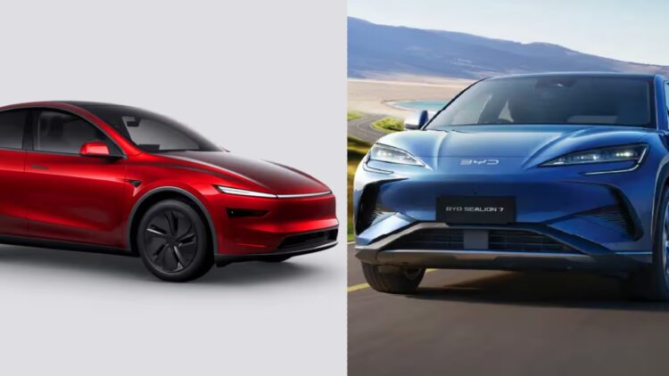 Tesla Model Y vs BYD Sealion 7 Specs Price Features Comparison