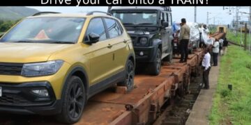 Konkan Railways Ro Ro Service - Drive your car onto a train