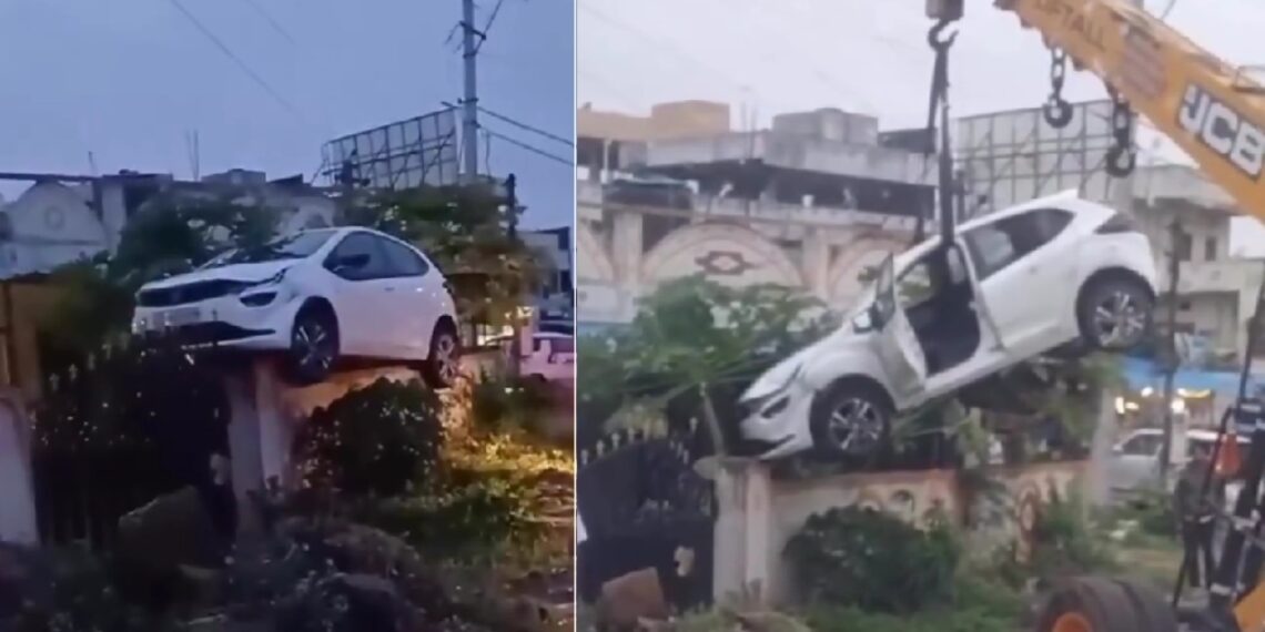 Drunk Tata Altroz Driver Lands on Wall of House