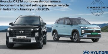 Hyundai Creta Highest-Selling Car in India from January to July 2025