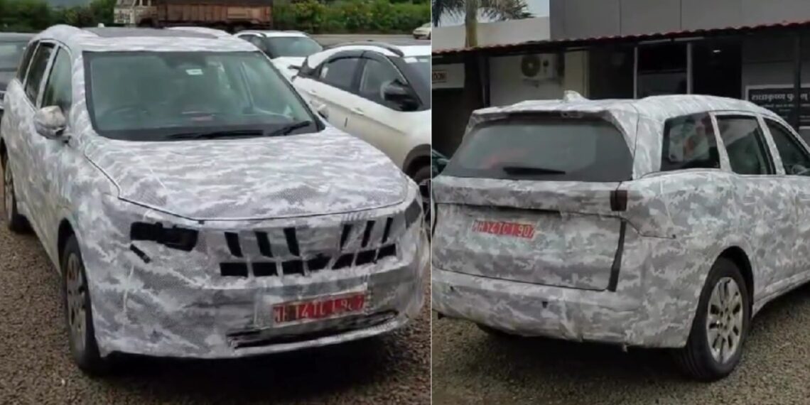 Mahindra XUV700 Facelift or Electric Spotted