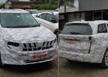 Mahindra XUV700 Facelift or Electric Spotted