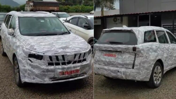 Mahindra XUV700 Facelift or Electric Spotted