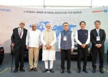 PM Modi Commemorates Maruti e Vitara Production