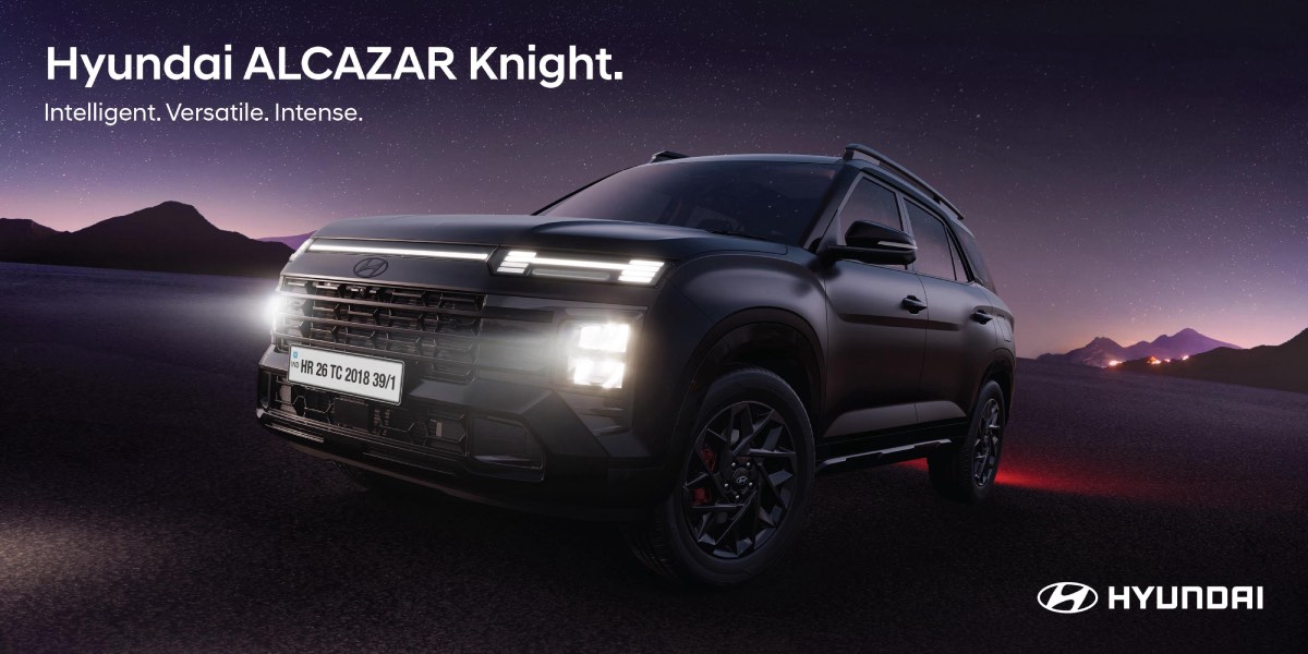 Hyundai Alcazar Knight Edition Official Image Front Three Quarters