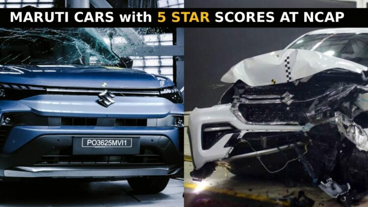 MARUTI CARS with 5 STAR SCORES AT NCAP