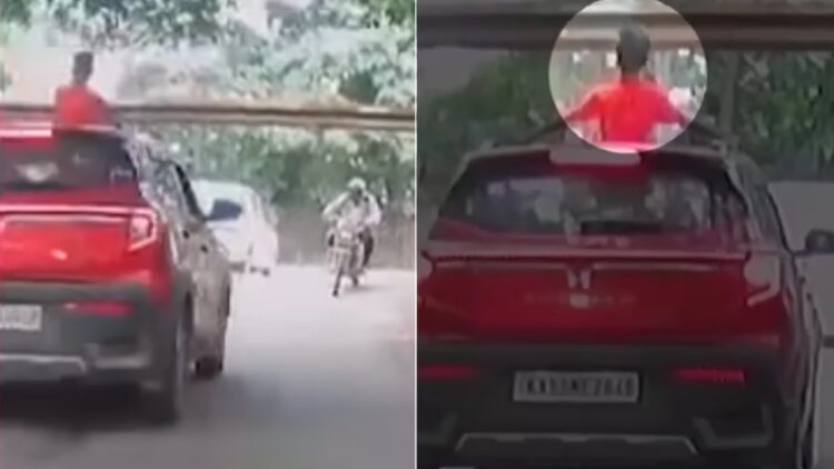 Kid Hits Head on Iron Barrier While Standing Out of Sunroof of Car